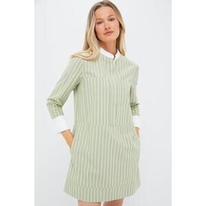 POMANDER PLACE Green Stripe Rohan Shirt Dress Size XXL NWT